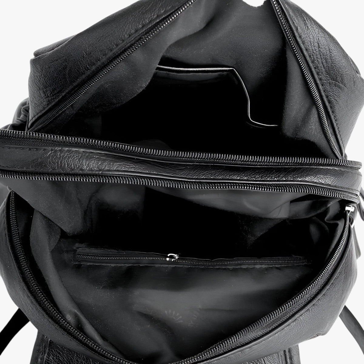 Vintage-Style Faux Leather Backpack with Wide Shoulder Straps