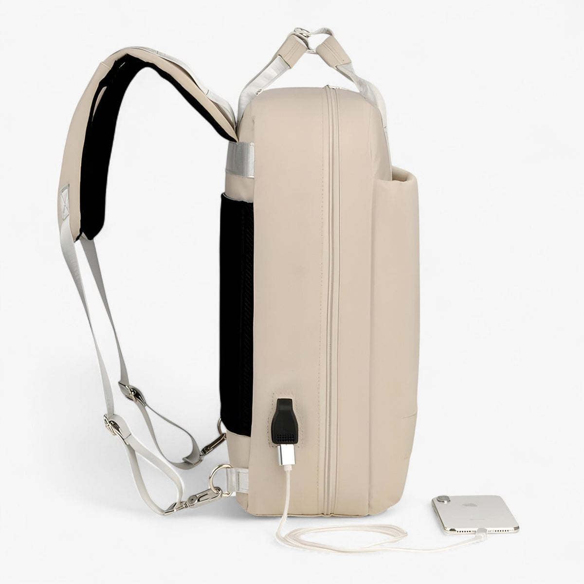 Anti-Theft Backpack with RFID-Blocking Pockets and USB Port