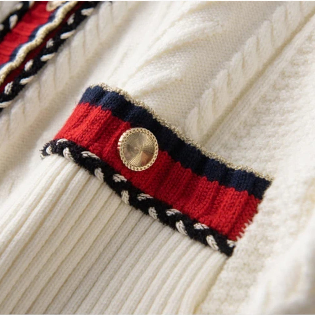 Cárdigan oversize suave con cuello de pico y botonadura delantera