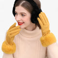 Guantes táctiles de aspecto ante con forro de terciopelo