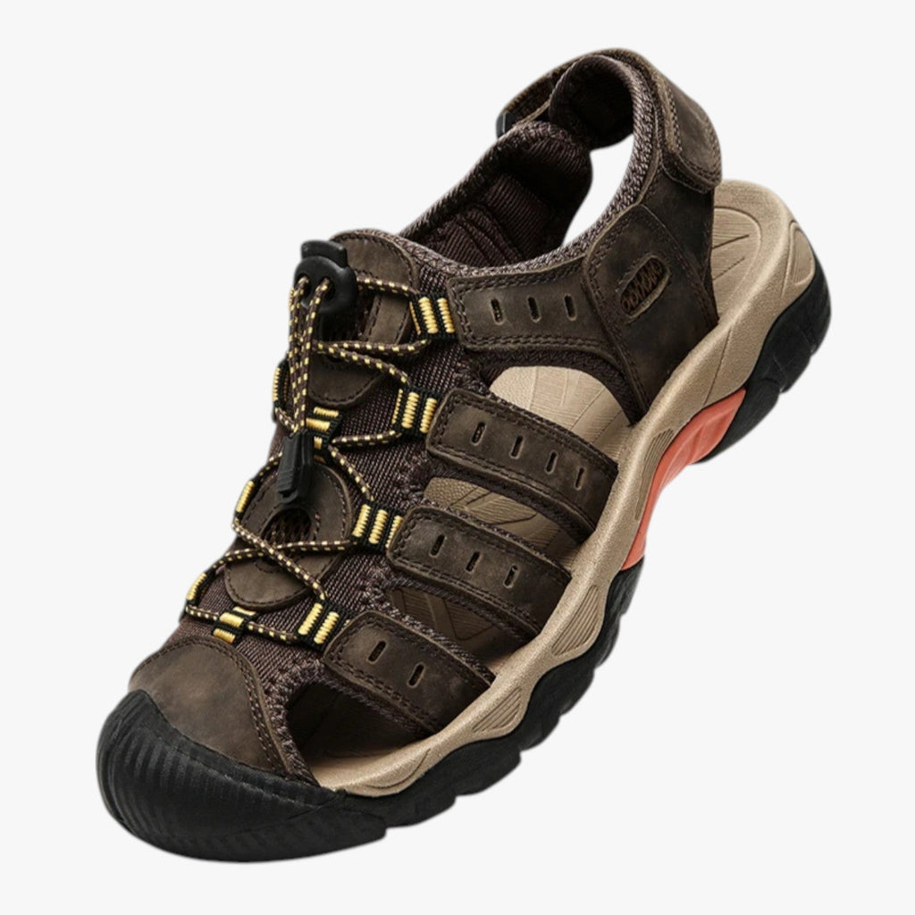 Closed-Toe Hiking Boots with Slip-Resistant Rubber Sole