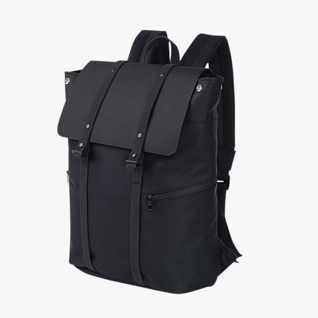 Water-Resistant Vintage-Style PU Leather Backpack