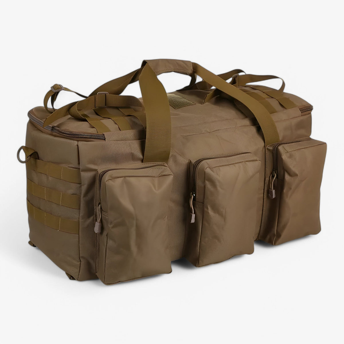 55L Tactical Duffel Bag with Molle System and Multiple Pockets