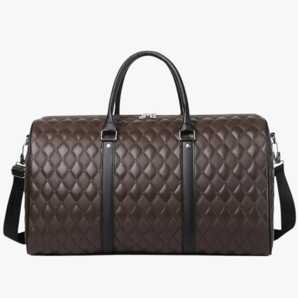 Faux Leather Weekend Bag for Short Trips and Travel