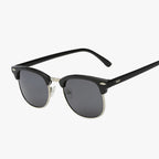 Gafas de sol polarizadas semi al aire con montura retro