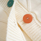 Pure Cotton Cardigan with Embroidered Button Detail