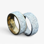 Stainless Steel Ring with Sparkling Crystal Stone