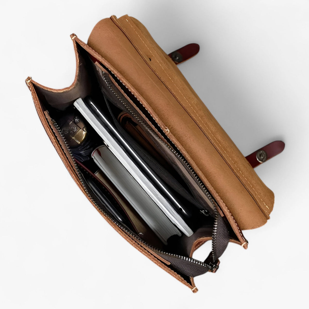 Faux Leather Backpack with Laptop Compartment for Daily Use