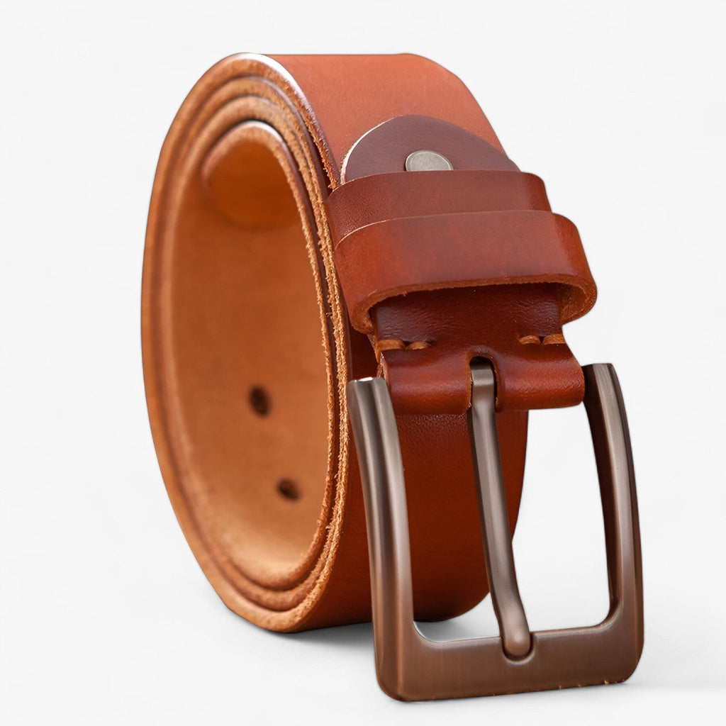 Men's Belt with Alloy Buckle for Formal and Casual Wear