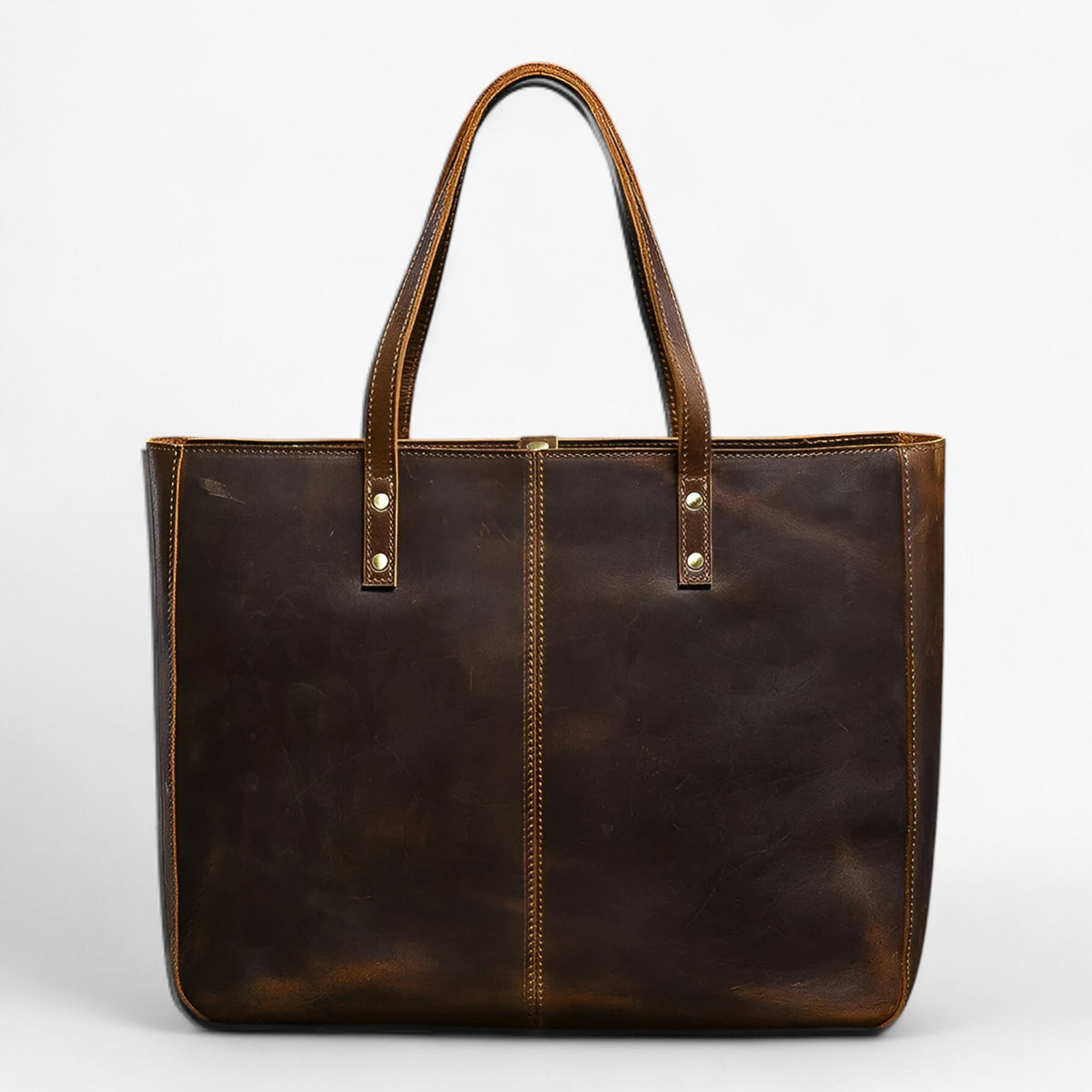 Soft Structured Tote Bag with Multiple Compartments