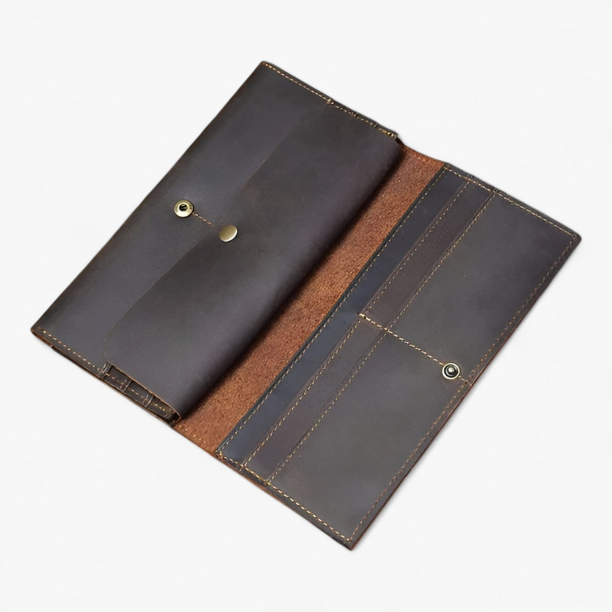 Cartera larga de piel sintética con compartimento para el móvil y ranuras para tarjetas