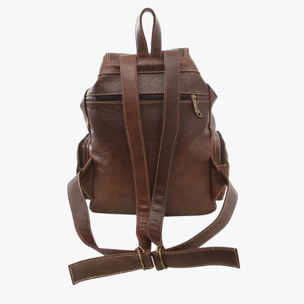 Vintage PU Leather Backpack with Padded Straps