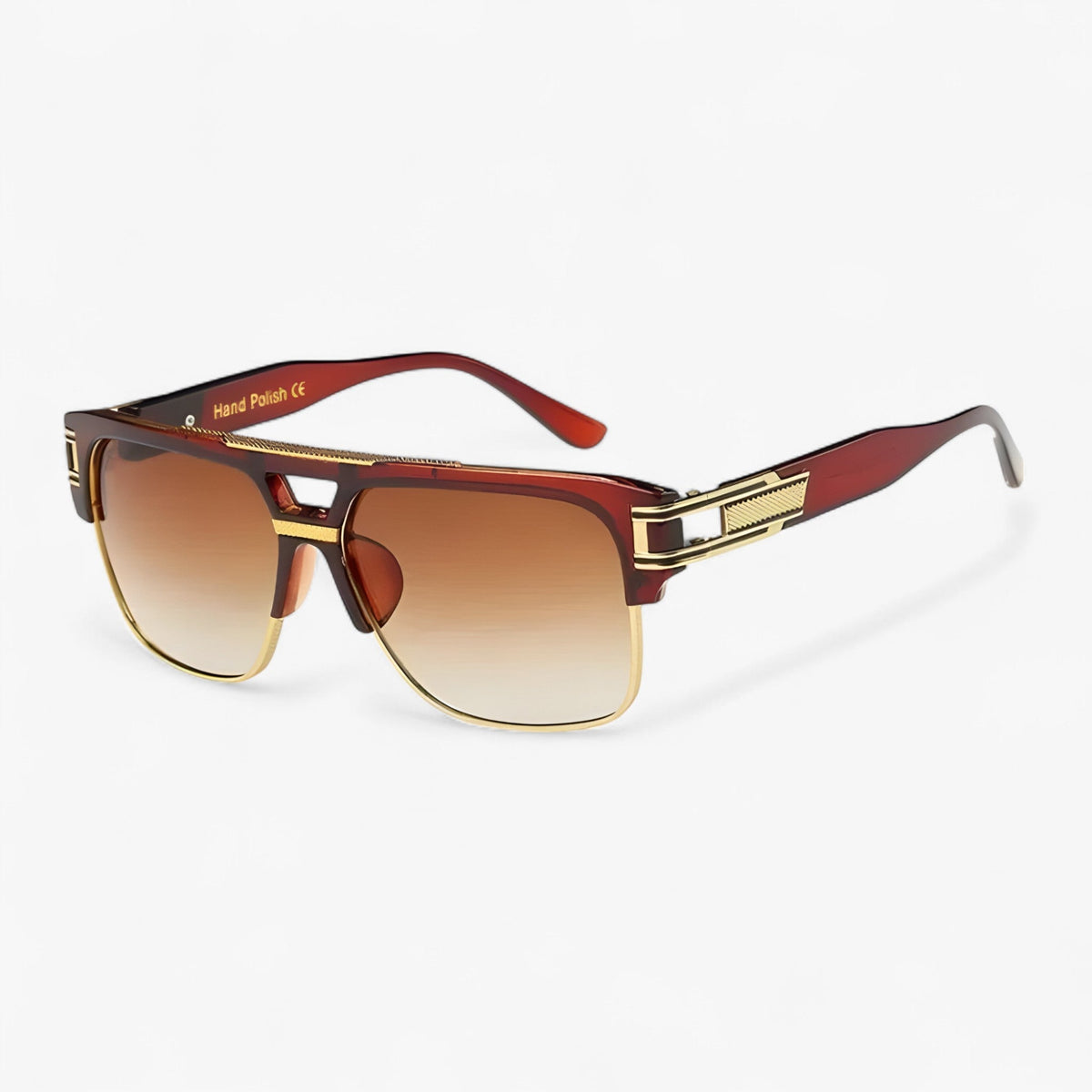 Square Mirrored Sunglasses with a Form-Fitting Frame
