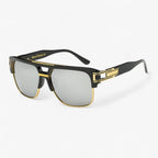 Square Mirrored Sunglasses with a Form-Fitting Frame
