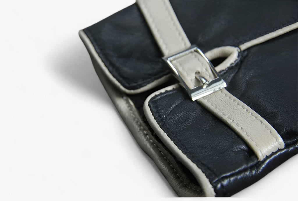 Guantes de piel sintética con yemas compatibles con pantallas táctiles