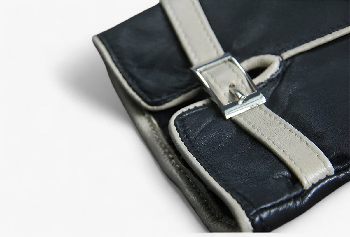 Guantes de piel sintética con yemas compatibles con pantallas táctiles