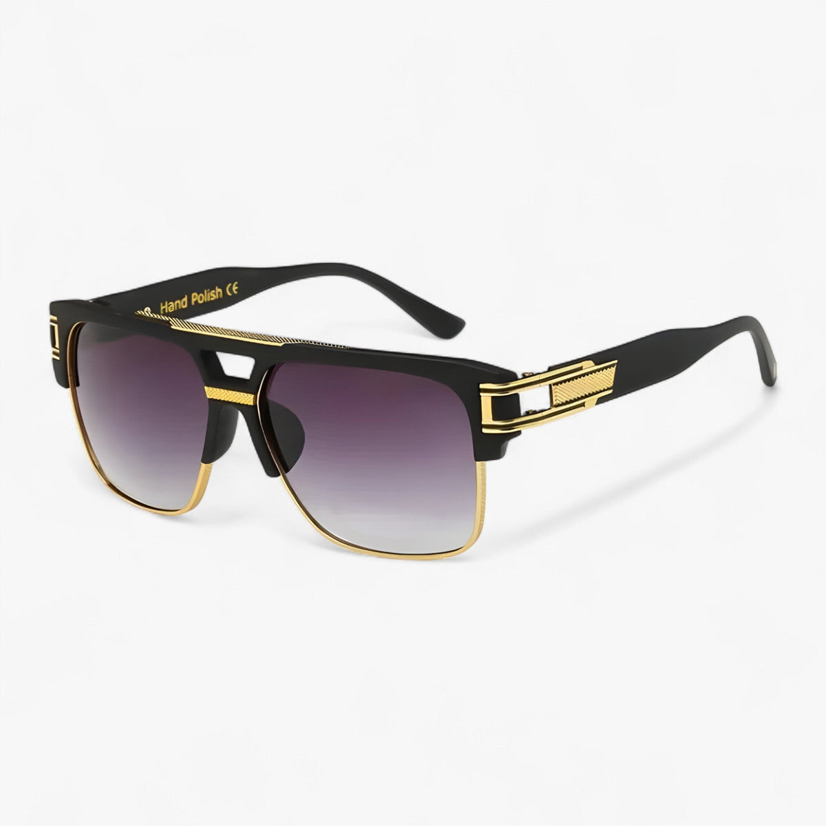 Square Mirrored Sunglasses with a Form-Fitting Frame