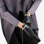 Guantes de piel sintética con yemas compatibles con pantallas táctiles