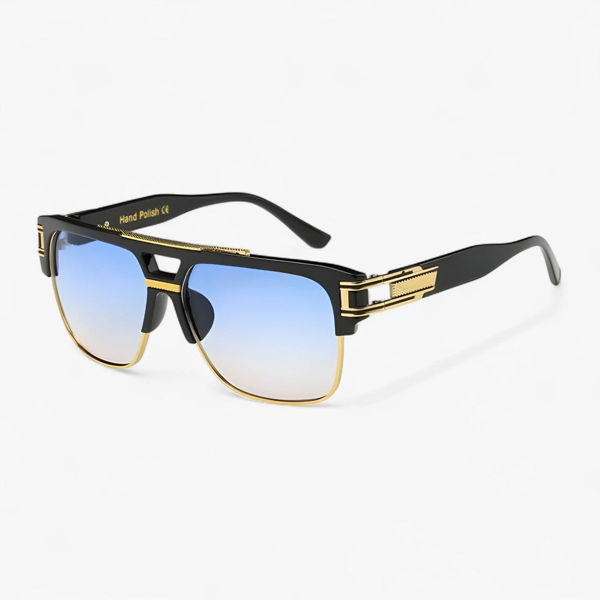 Square Mirrored Sunglasses with a Form-Fitting Frame