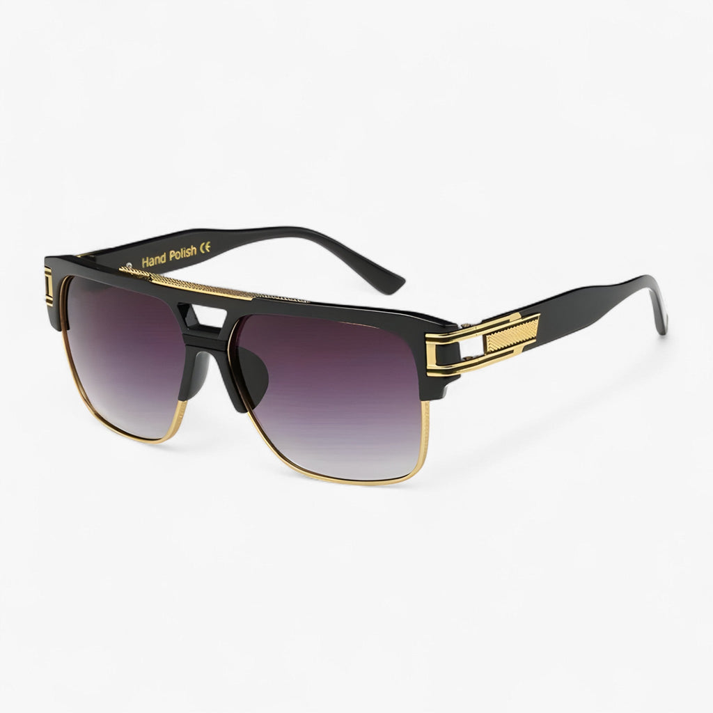 Square Mirrored Sunglasses with a Form-Fitting Frame