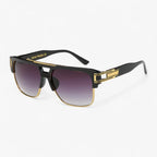 Square Mirrored Sunglasses with a Form-Fitting Frame