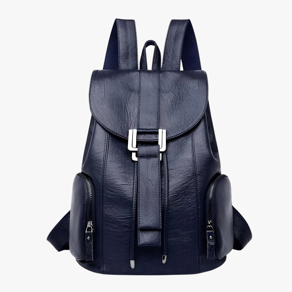 Ryggsäck i konstläder med laptopfack