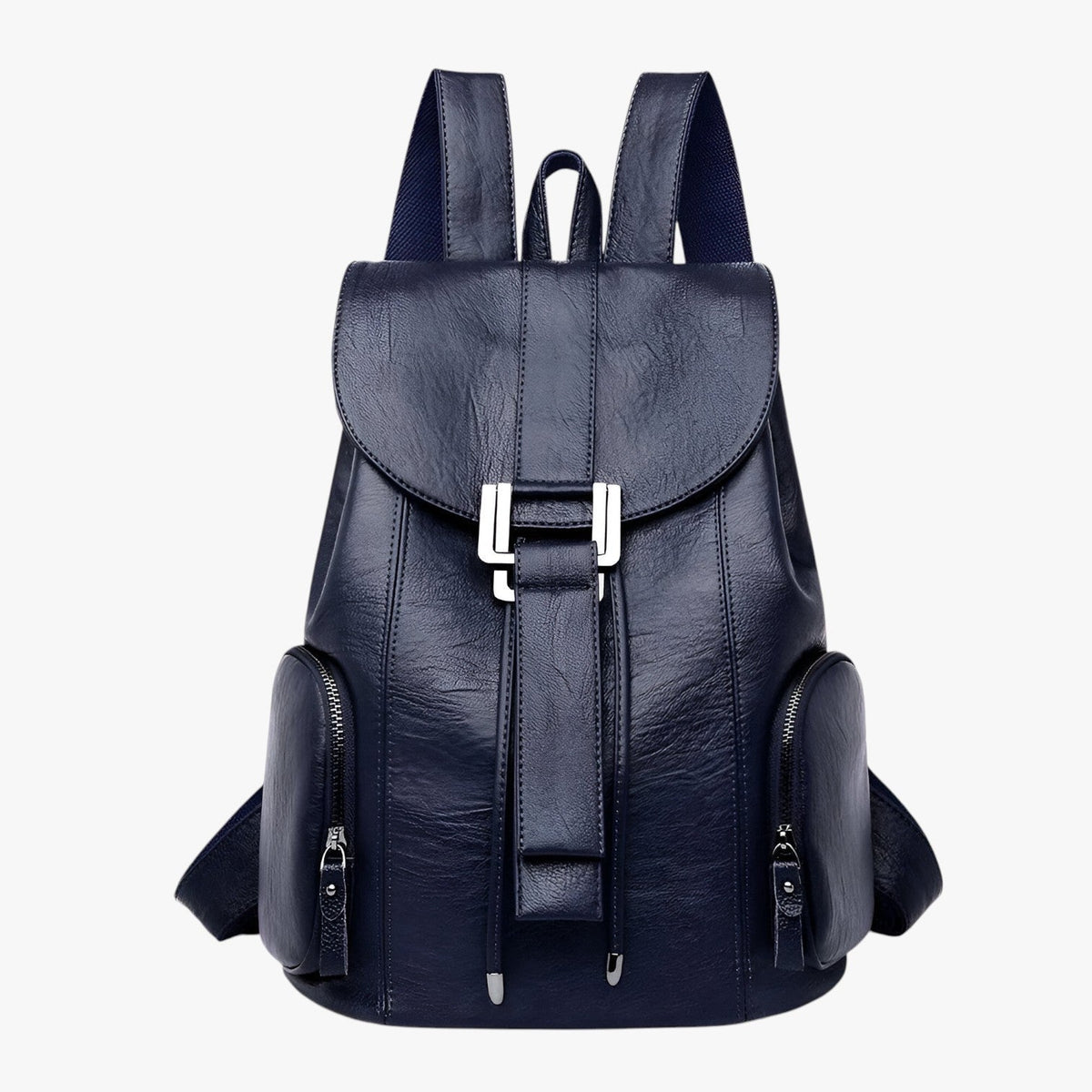 Faux Leather Backpack with Laptop Compartment