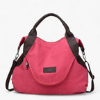 Large Canvas Hobo Bag with Multiple Inner Pockets