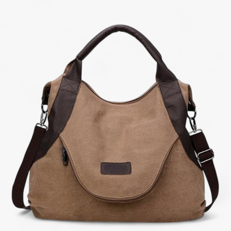 Large Canvas Hobo Bag with Multiple Inner Pockets