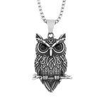 Vintage-Style Celtic Knotwork Owl Pendant Necklace