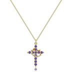 Cross and Crown Pendant Necklace in a Choice of Finishes