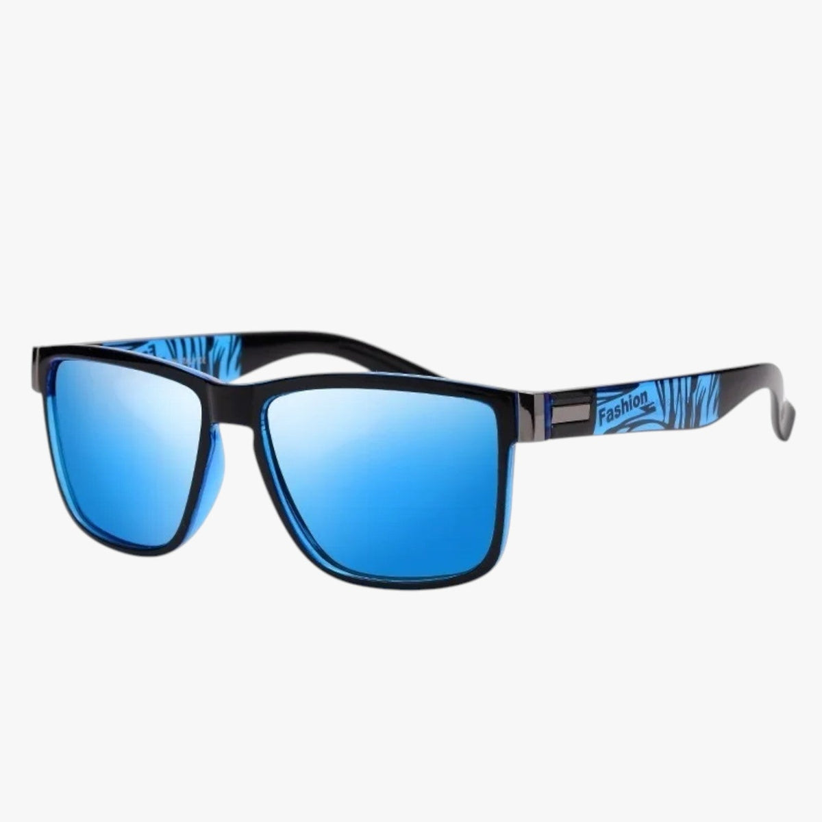 Retro polarised sunglasses with mirror-effect lenses