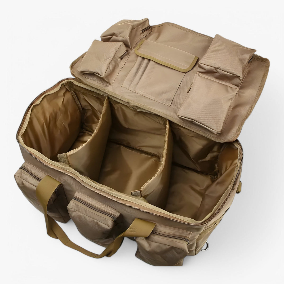55L Tactical Duffel Bag with Molle System and Multiple Pockets