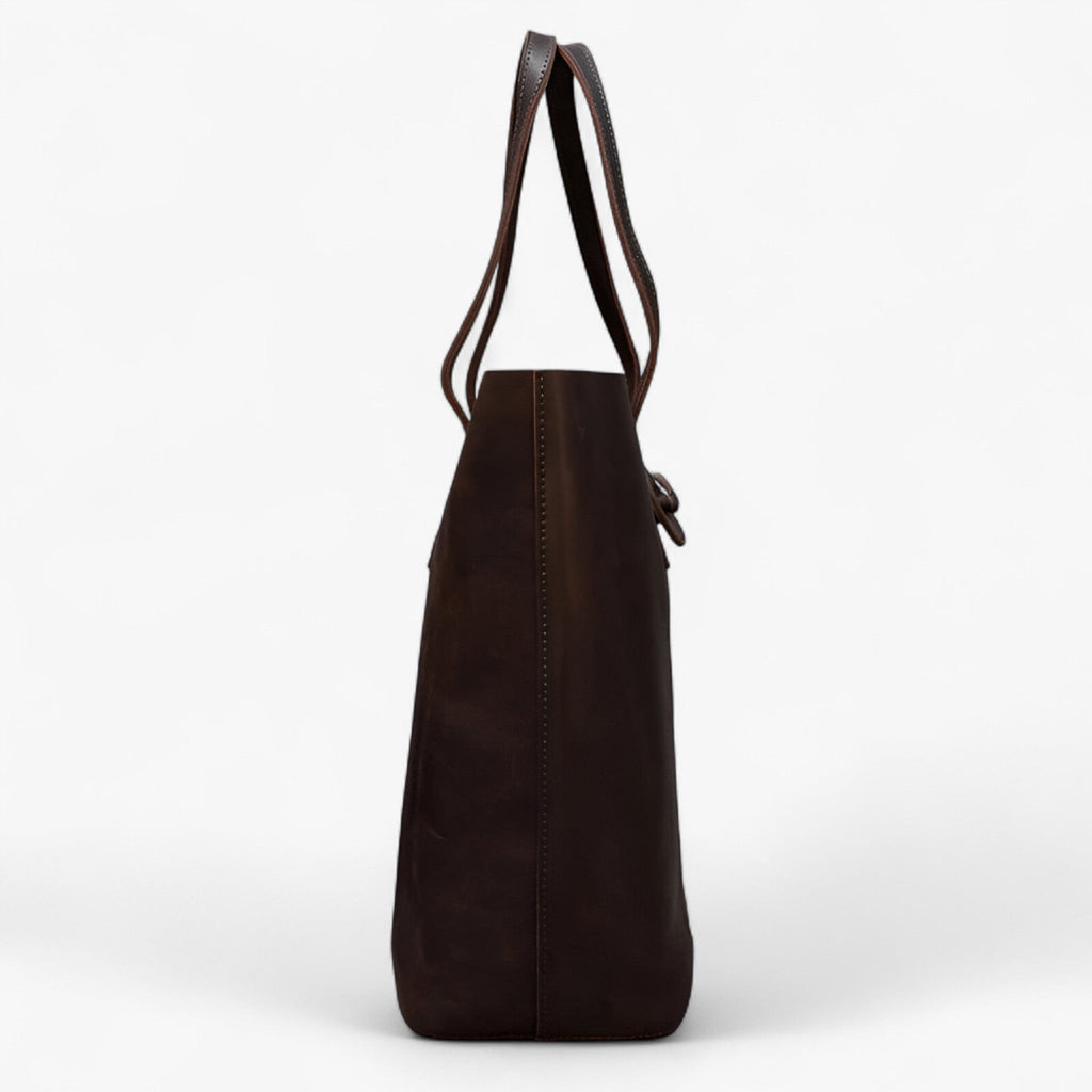 Handväska i konstläder med avtagbar clutch