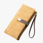 Cartera de piel sintética PU con acabado de estampado de hojas