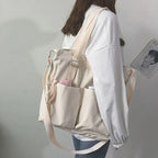 Water-Resistant Woven Crossbody Bag with Zipper Closure