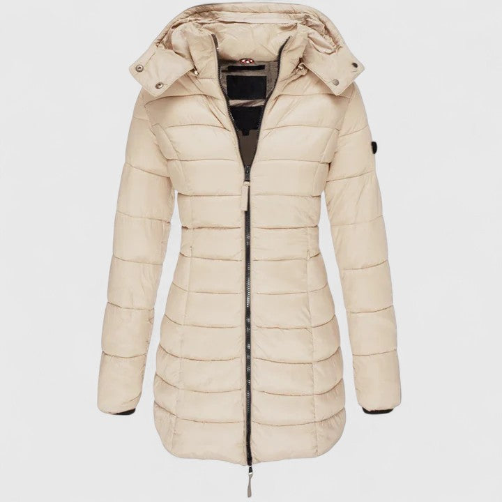 Slim Fit Hooded Parka with Practical Detailing