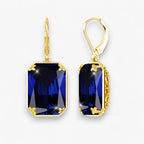 Gemstone Dangle Earrings with Gold and Silver Accents