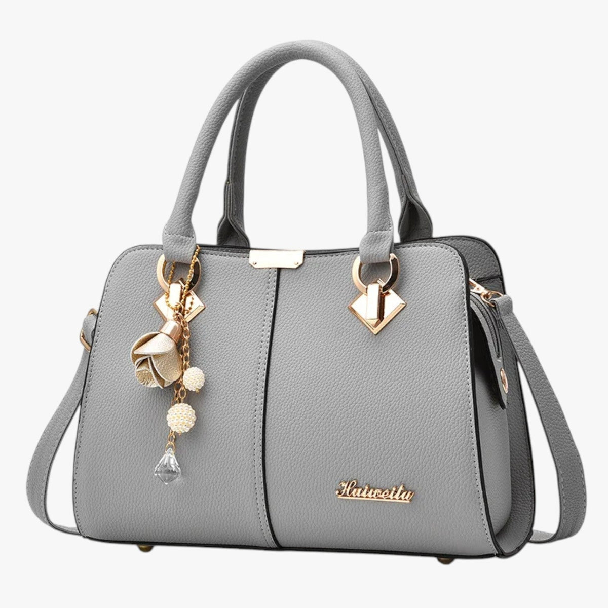Adjustable PU Shoulder Bag with Organised Compartments