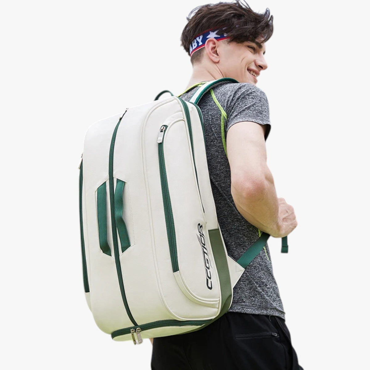 Tennis Backpack with Shoe Compartment, PU Finish