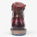 Handmade Faux Leather Oxford Boots with Padded Insole