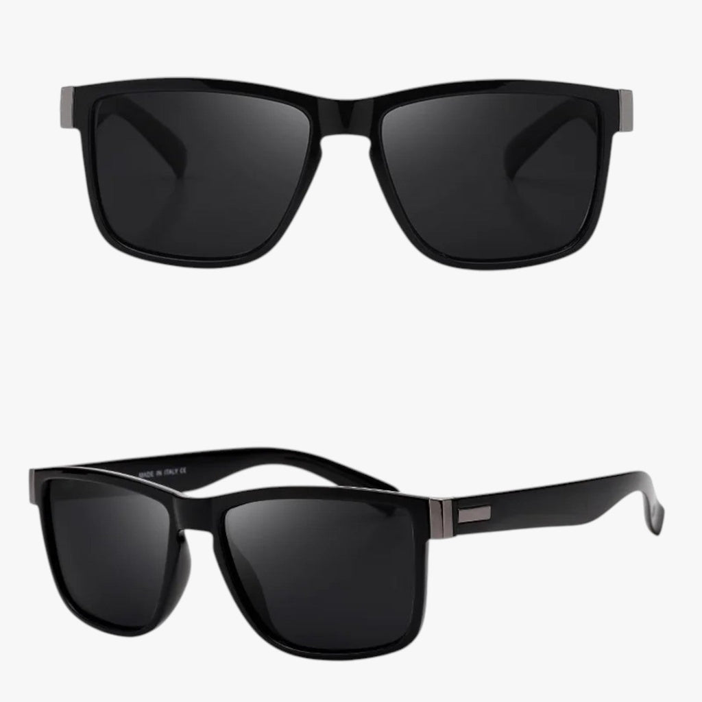 Retro polarised sunglasses with mirror-effect lenses
