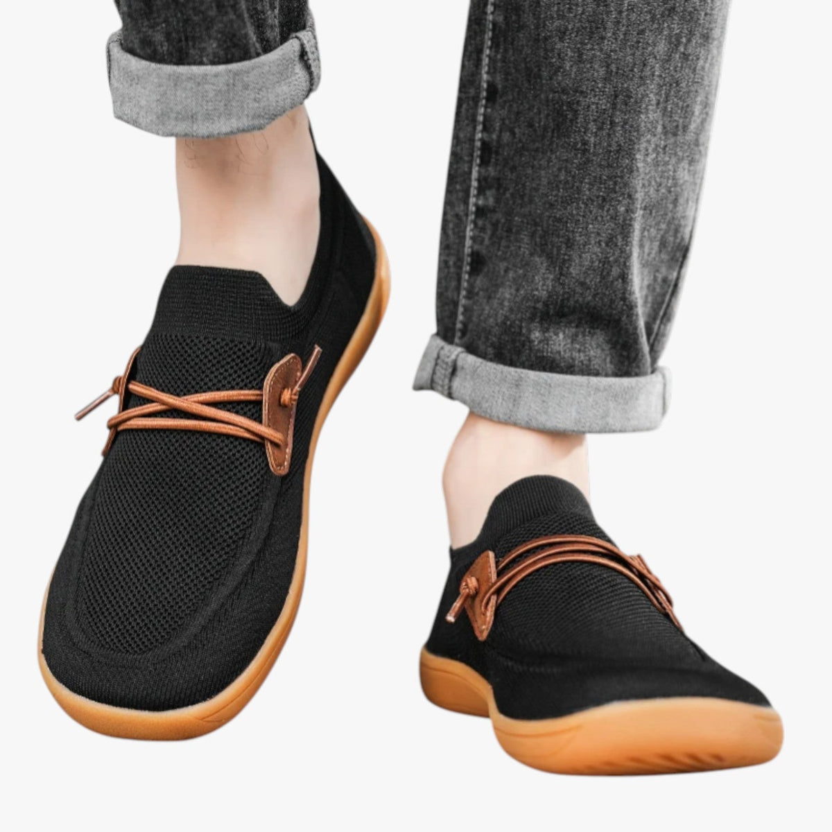Zapatillas transpirables para hombre con puntera ancha