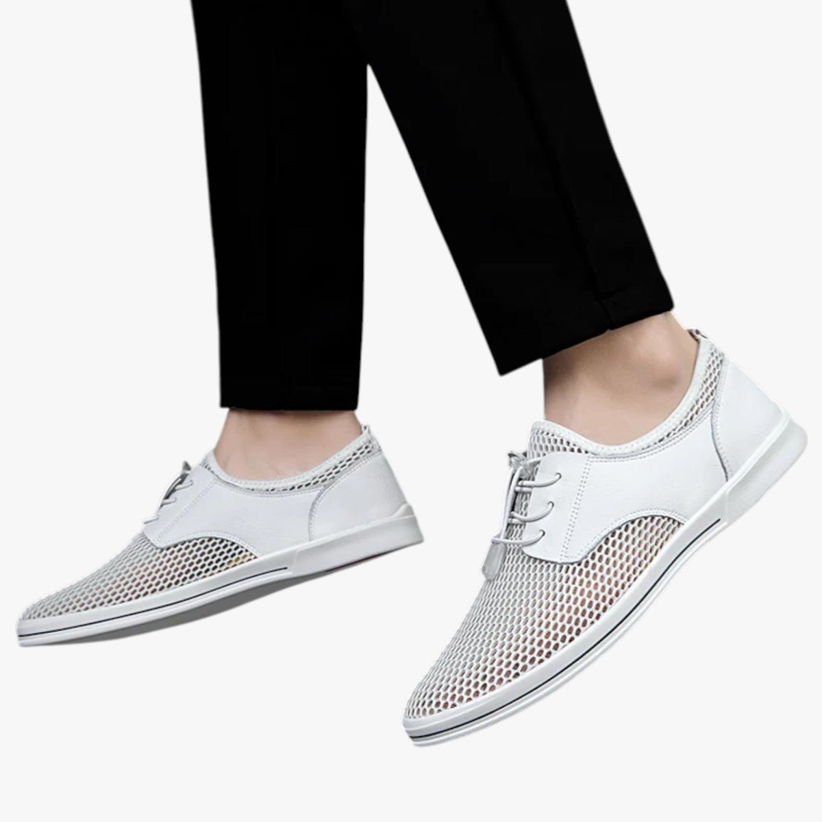 Mocasines sin cordones de malla transpirable y ligera para el verano