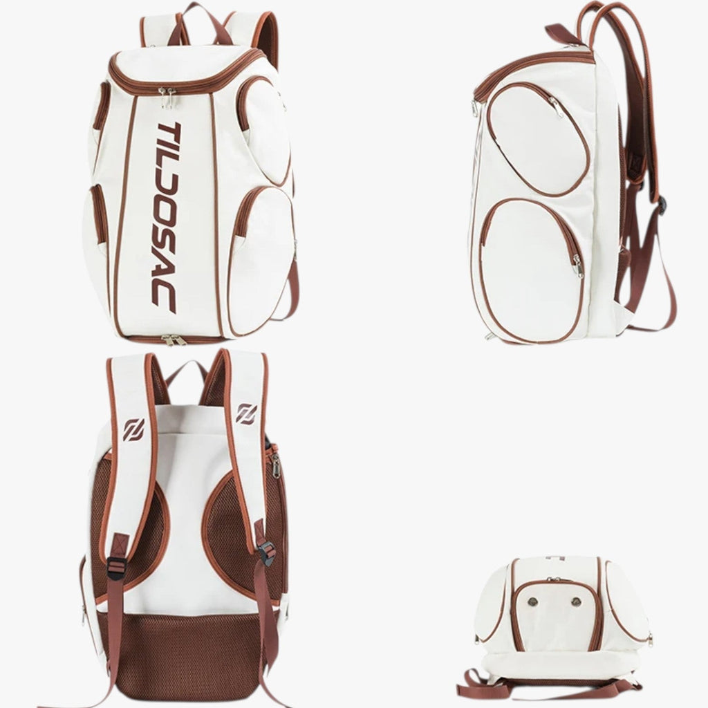 Water-Resistant Tennis Backpack with Separate Shoe Compartment