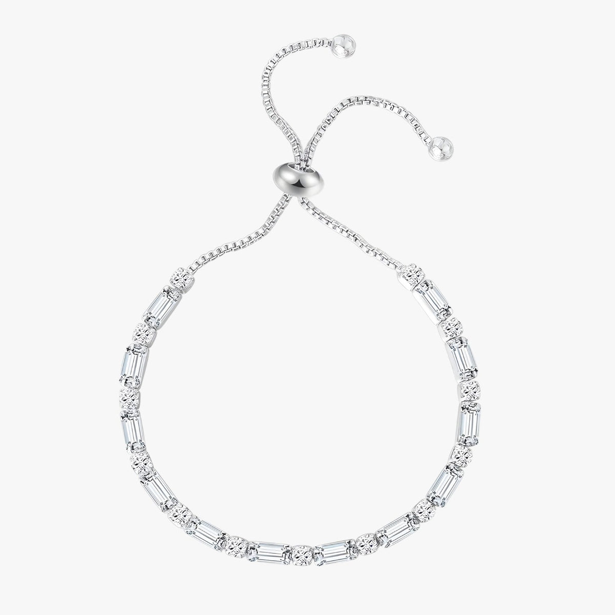 Geometric Rose Gold Bracelet with Zircon Detail
