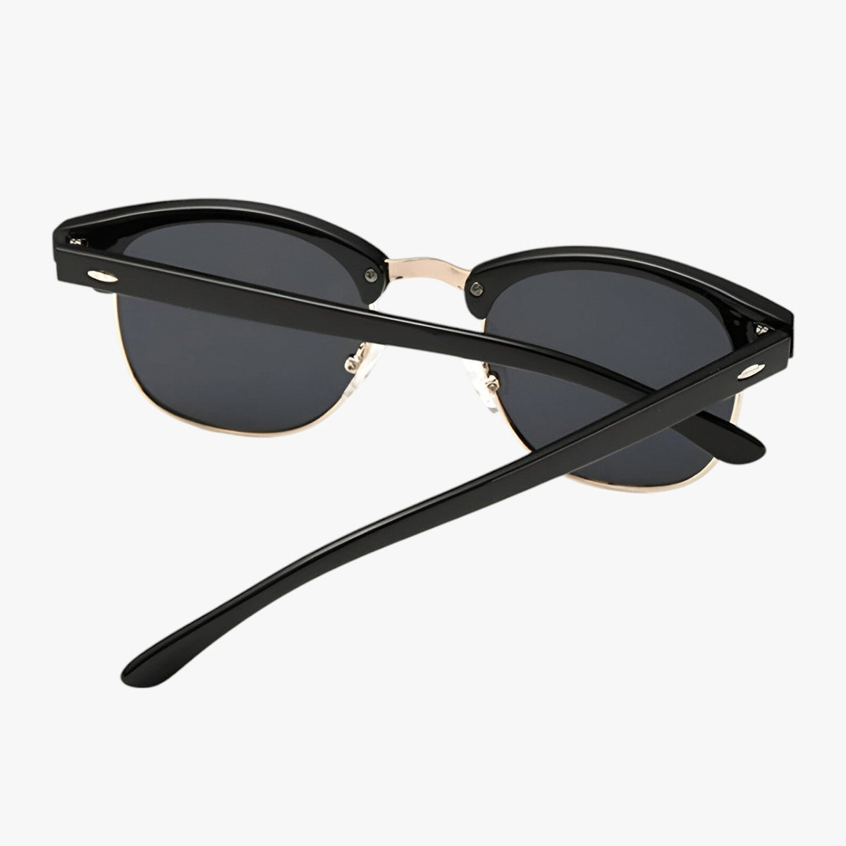 Semi-Rimless Polarized Sunglasses with a Retro Frame