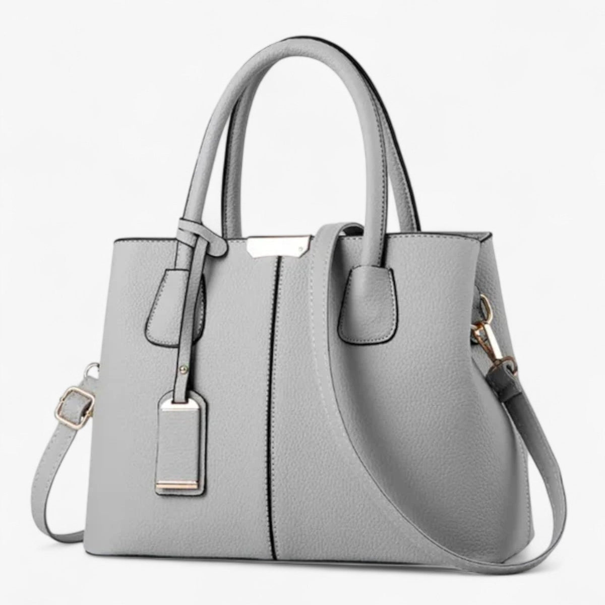 Checkered Print Flap Bag with Chain Detail