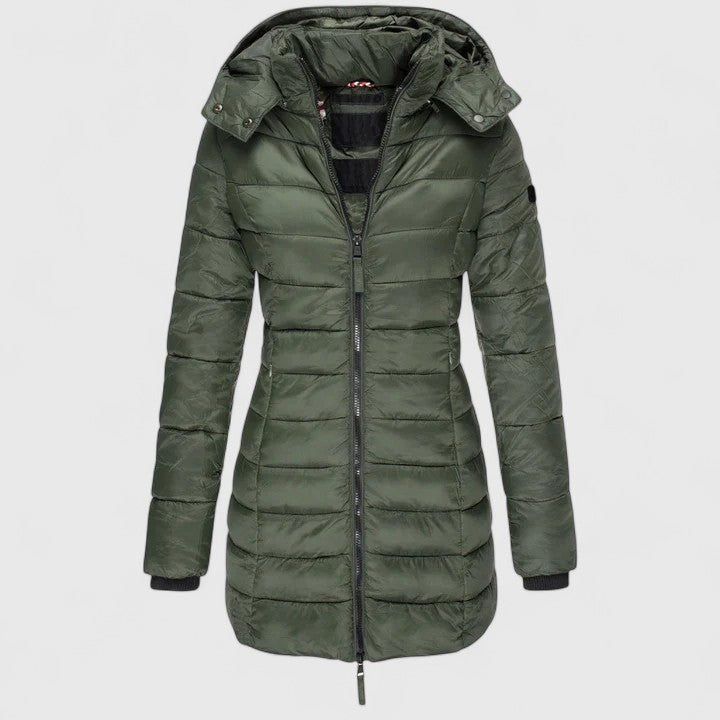 Slim Fit Hooded Parka with Practical Detailing