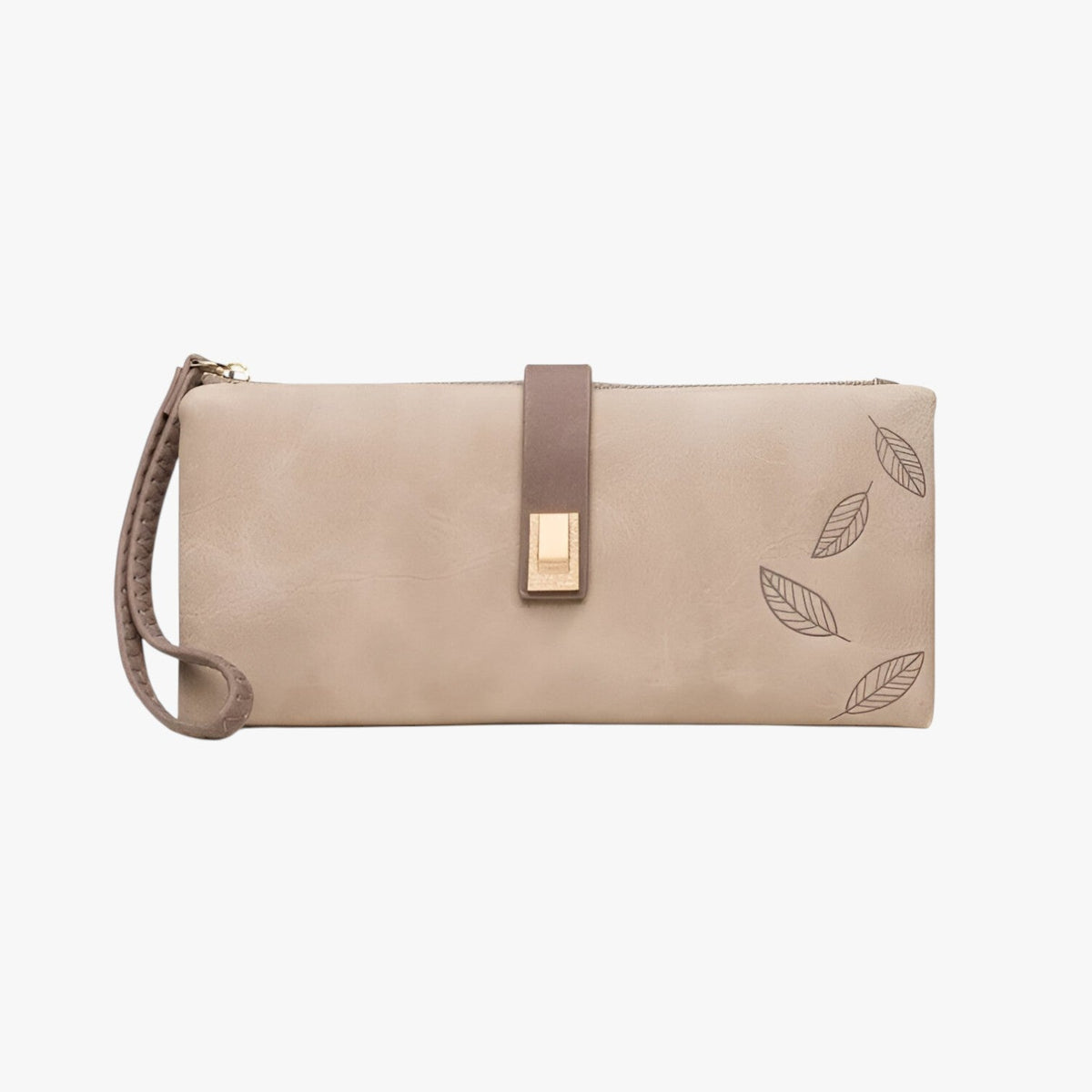 PU Leather Wallet with Leaf-Pattern Finish